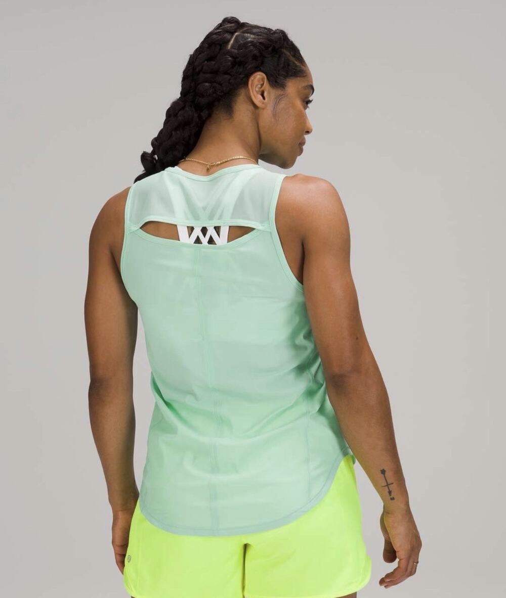 NEW Lululemon Sculpt Mint Tank Top Mesh Cut Out Athleisure Yoga Gym Athletic